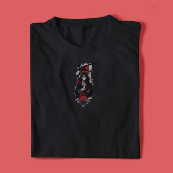 Itachi Uchiha Naruto Black T-shirt