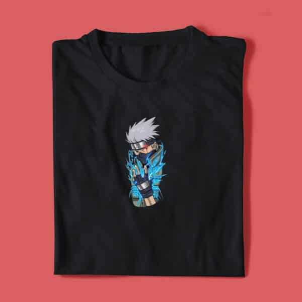 Kakashi Hatake Anime Black Tshirt