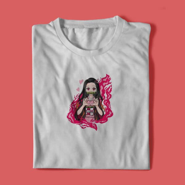 Nezuko cute white tees