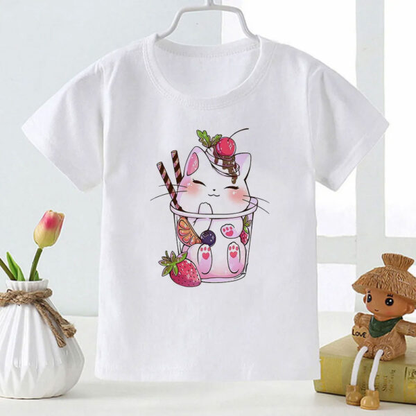 Kawaii Cat Dog Milk tea T-shirt