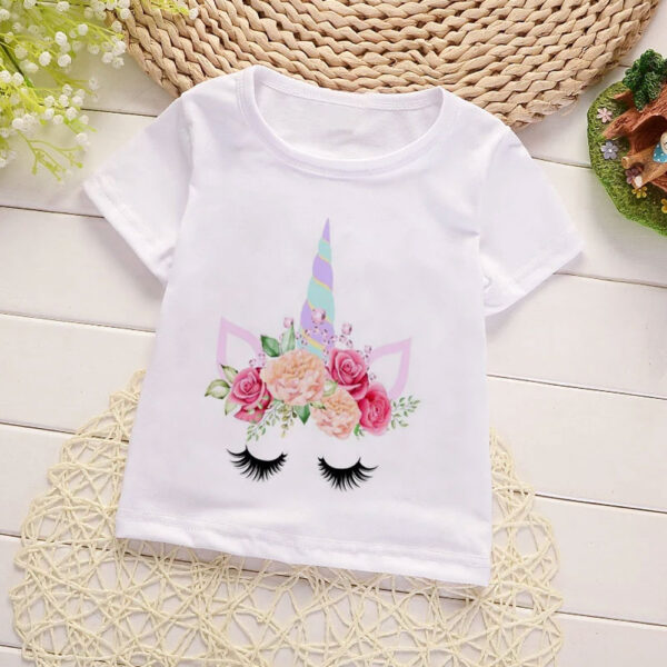 Unicorn purple Crown flowers T shirt