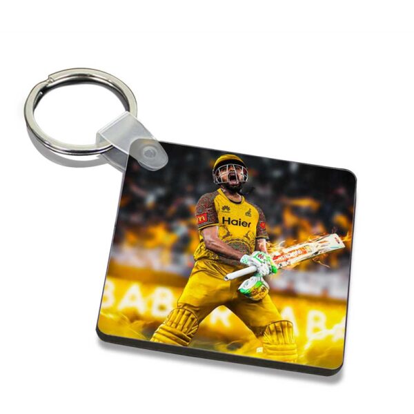babar azam picture keychain
