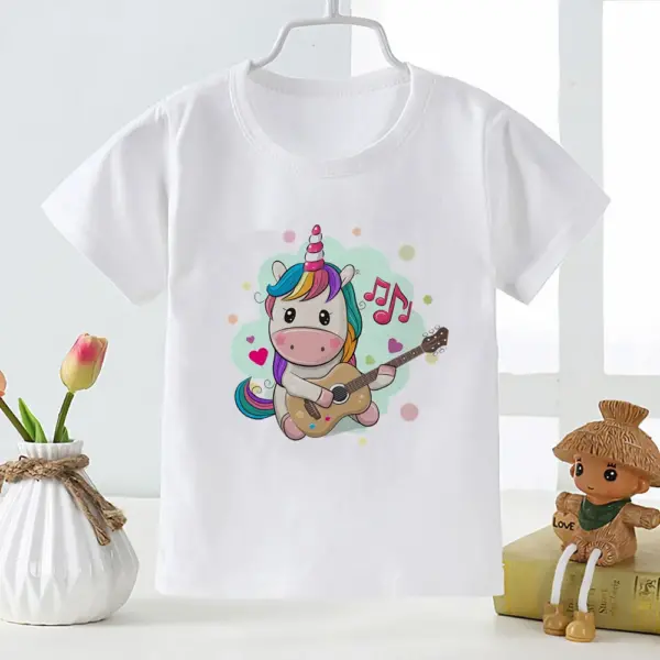 unicorn palying guitar baby t shirt
