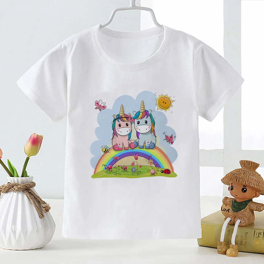 Kibi Unicorn Rainbow Baby T shirt