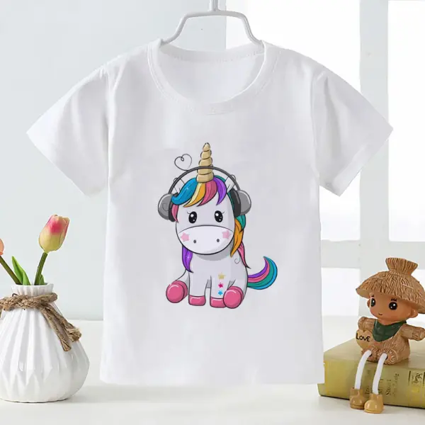 Unicorn Listening to Music Baby T shirt