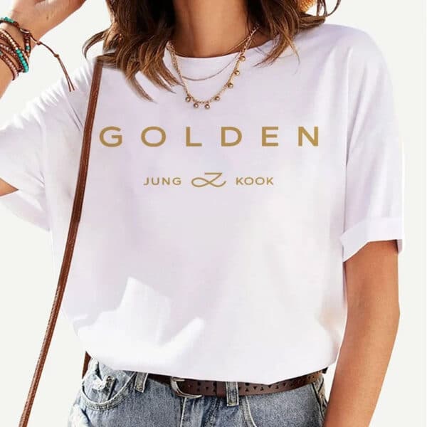 JK Golden white t shirt