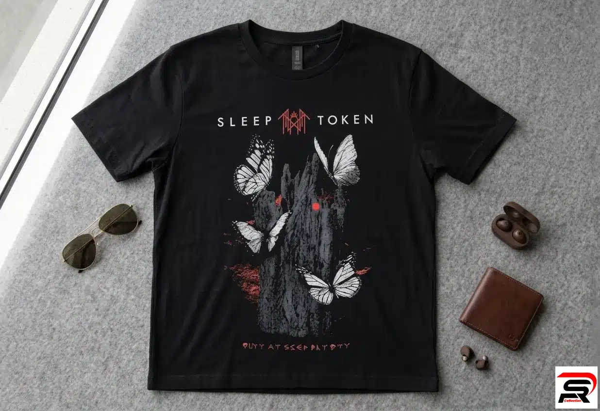 Butterflies and Stone Design Sleep token t shirt