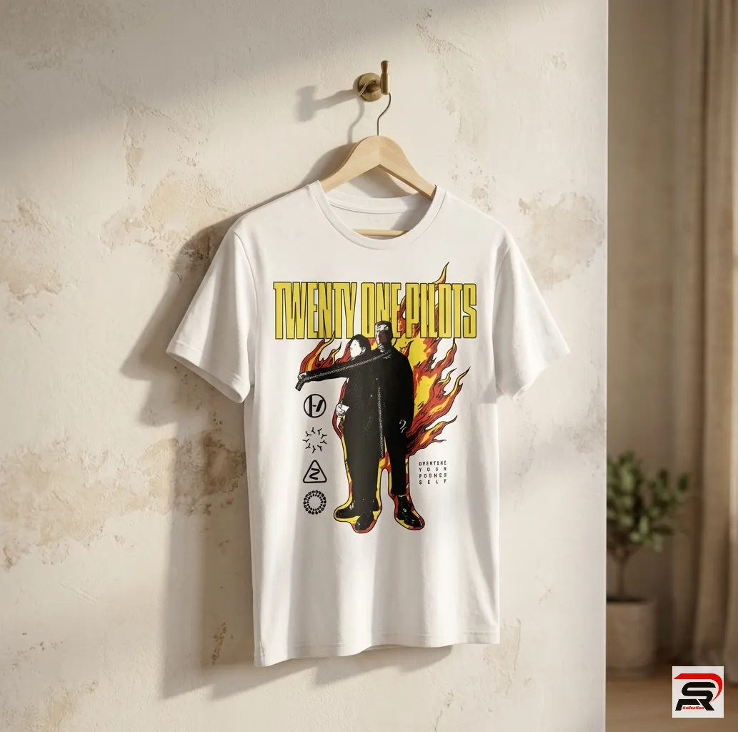 Twenty One Pilots On Fire T Shirt