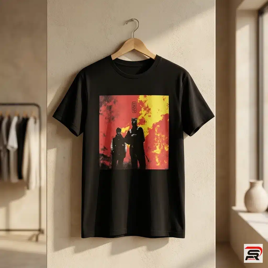 Twenty One Pilots t shirt Fire Silhouette Design